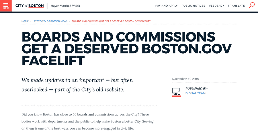Boards and Commissions get a deserved boston.gov facelift